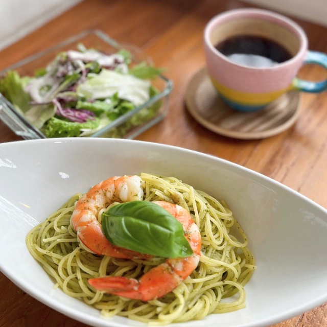 えびのジェノベーゼパスタ